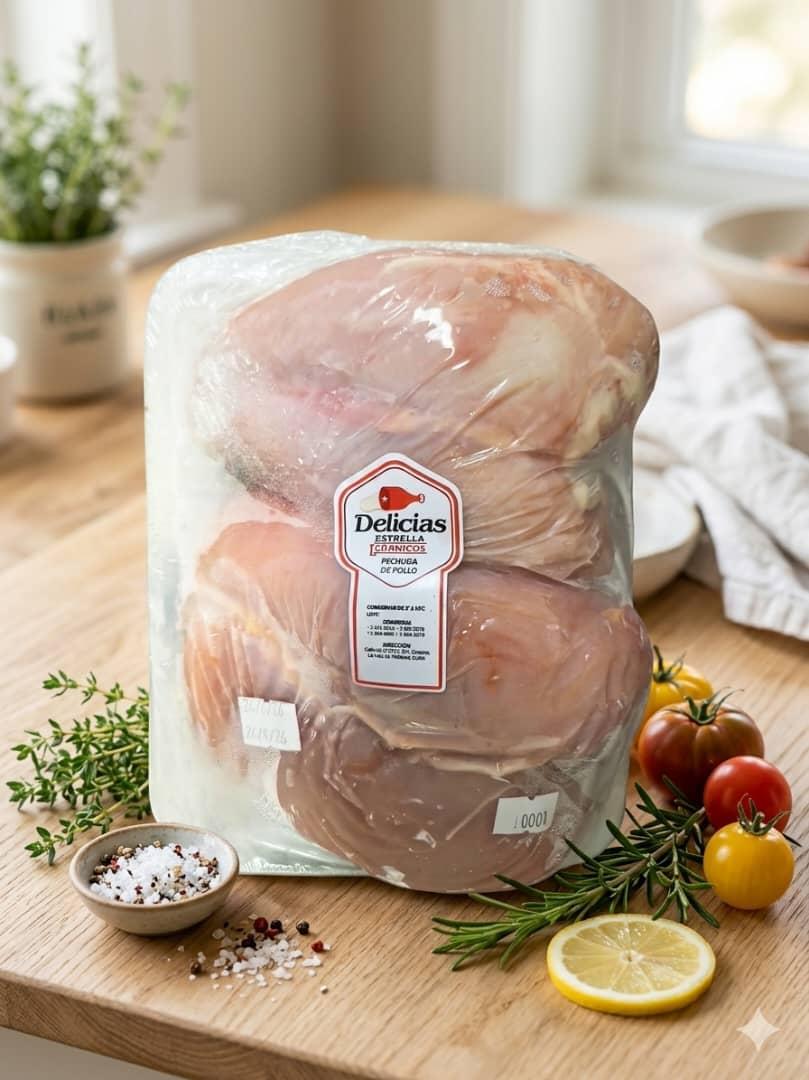 Pechuga de pollo con hueso